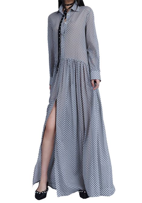 Abito Aniye by donna Vickie 185857 Nero stampa all over chemisier maniche lunghe Aniye by | Abiti | 1858572432